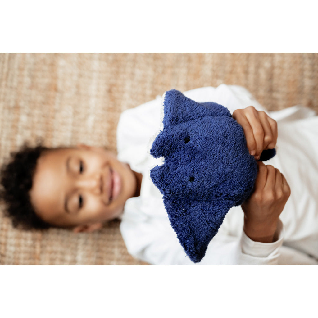 Senger Naturwelt - Knuffeldier Manta Warmtekussen Klein - Blauw