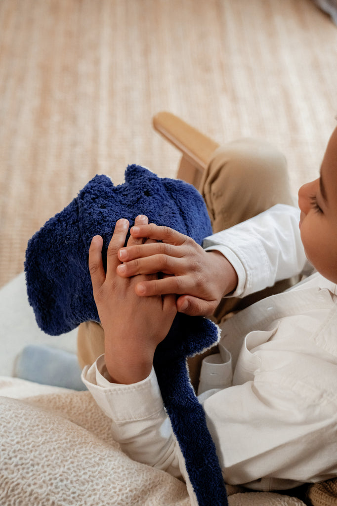 Senger Naturwelt - Knuffeldier Manta Warmtekussen Klein - Blauw