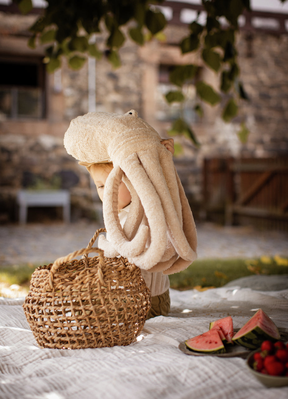 Senger Naturwelt - Knuffeldier Octopus Warmtekussen Groot - Poeder