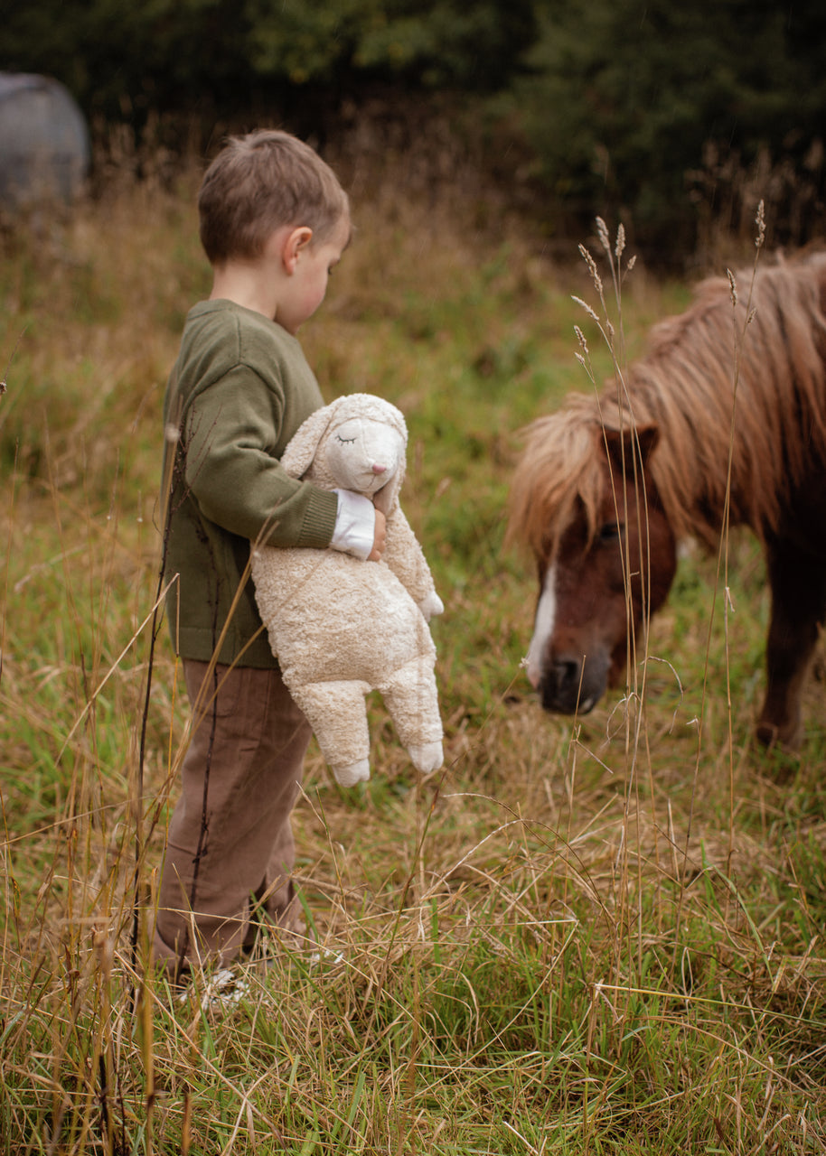 Senger Naturwelt - Knuffeldier Schaap Warmtekussen Groot - Linnen