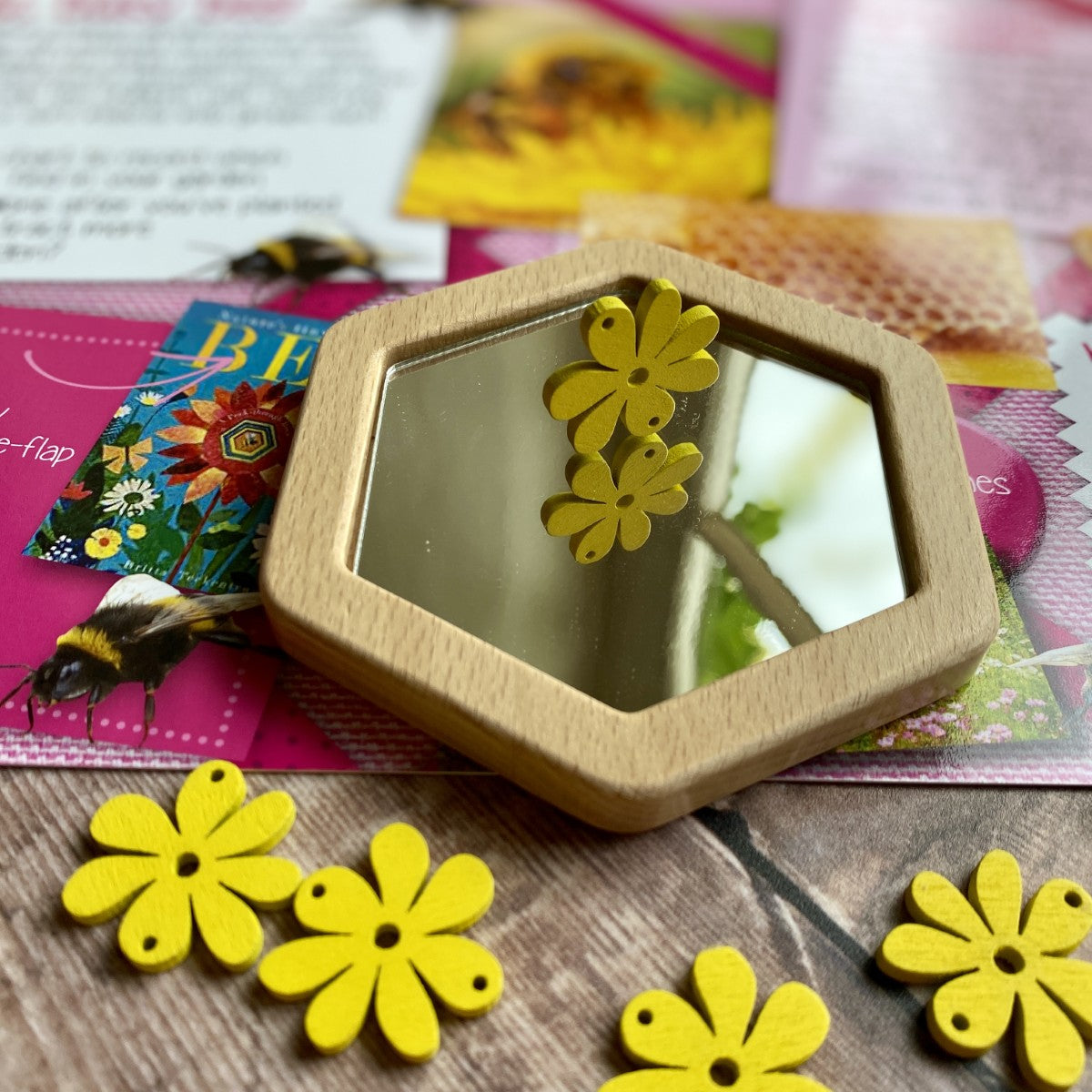 Yellow Door - Kleine vormspiegels - Set van 4