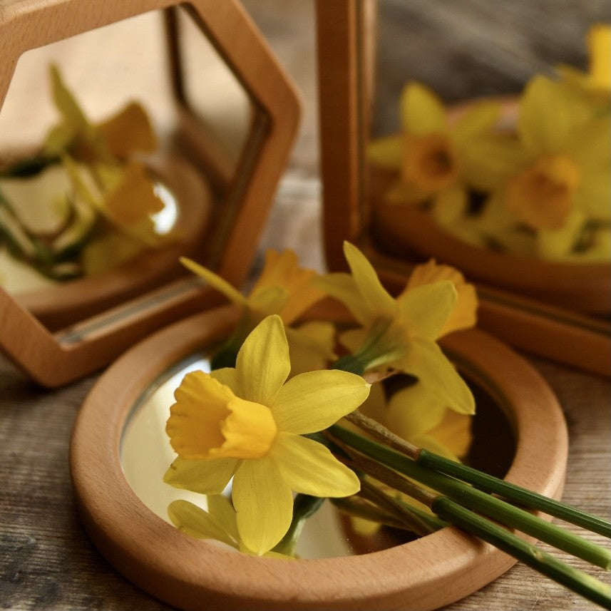 Yellow Door - Kleine vormspiegels - Set van 4