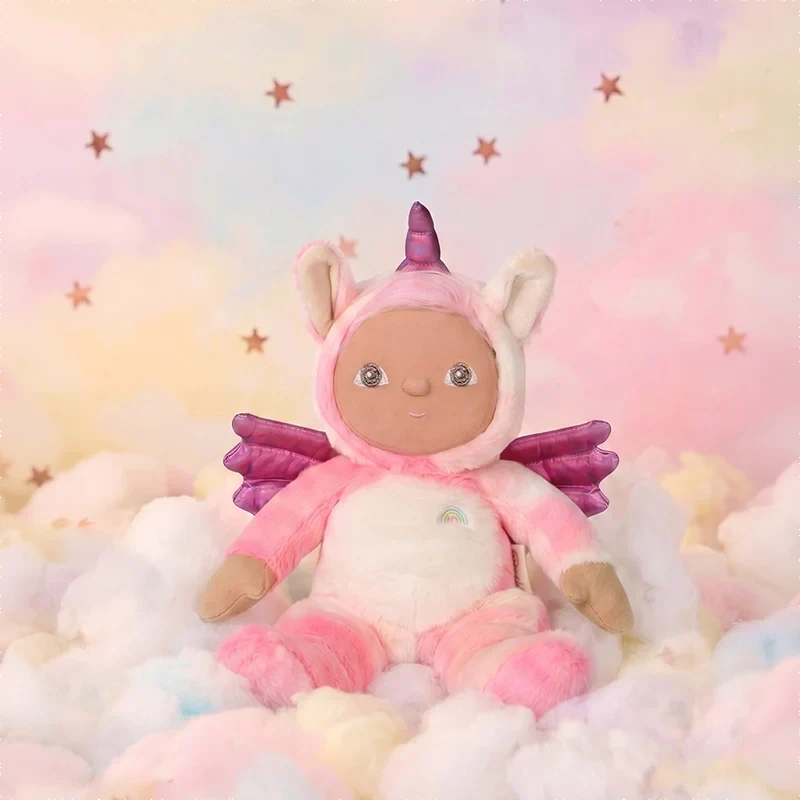 Dinkum Dolls - Dinky Dinkum Yuna Unicorn knuffel - white
