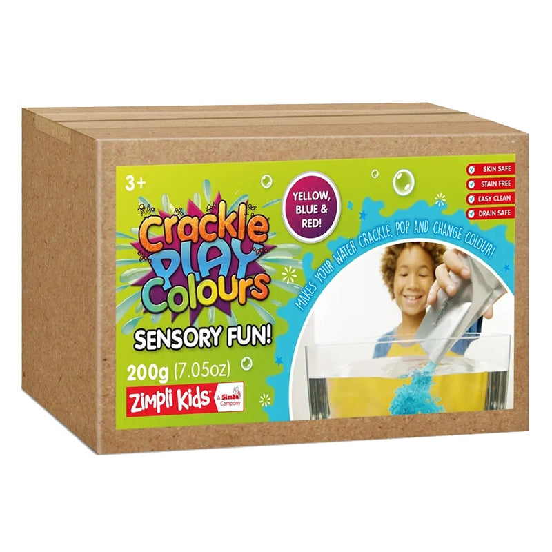 Zimpli Kids - Crackle play colours - Sensorisch knetterwater - geel, blauw en rood 20x10 gram