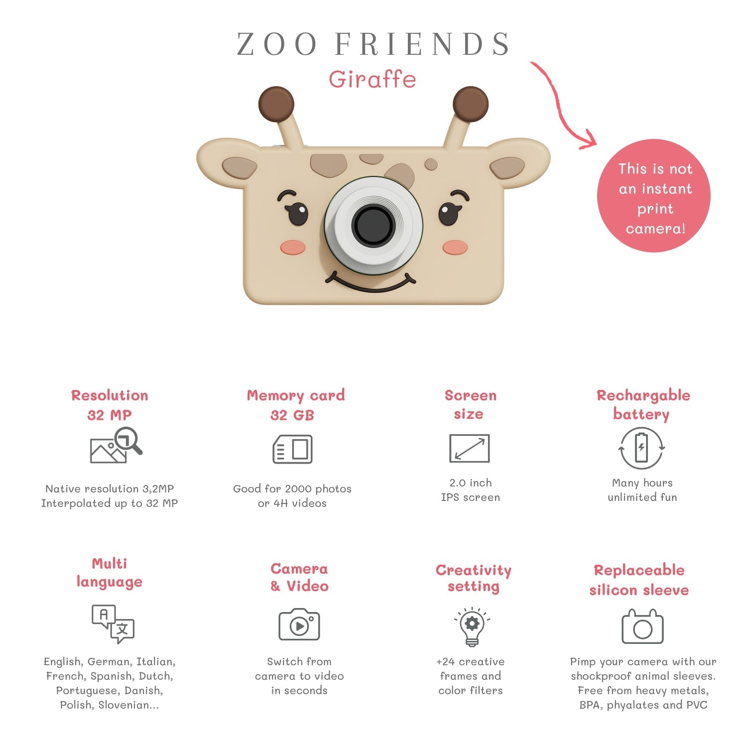 The Zoofamily Zoo Friends Giraf