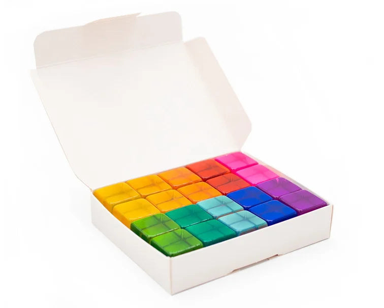 Bauspiel 20 Lucent Cubes Doorzichtige blokken 20 stuks