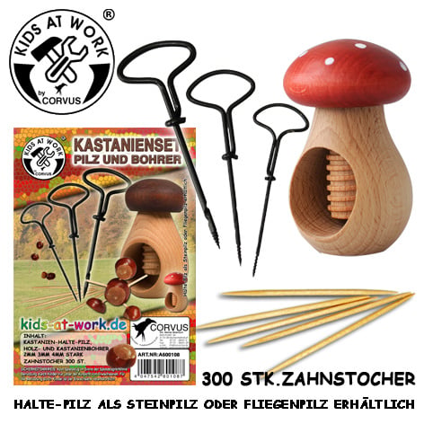 Kids At Work - Kastanje knutselset vliegenzwam