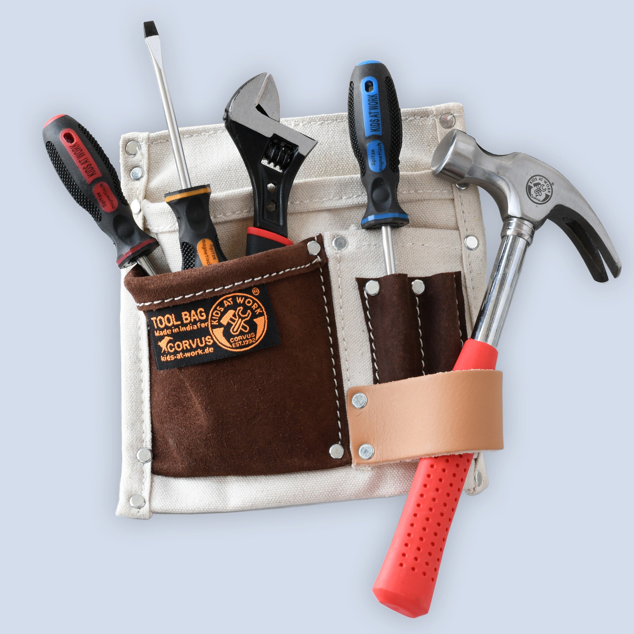 Kids At Work - Gereedschapsgordel katoen/leer 02
