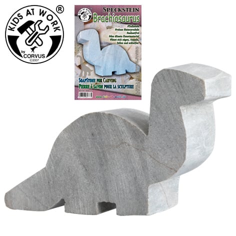 Kids At Work - Speksteen onbewerkte vorm Brachiosaurus