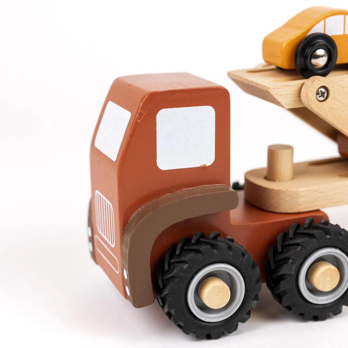 Egmont Toys - Houten autotransporter met 4 auto's