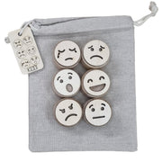 Kiddi - Stempelset Emoties - 6 stempels met gezichtsuitdrukkingen