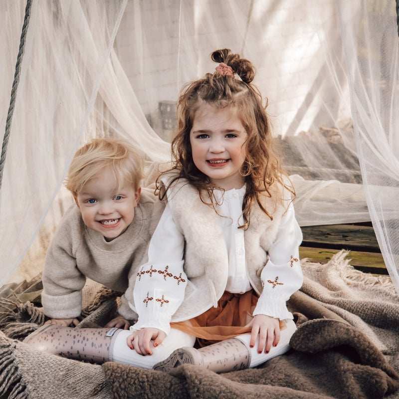 Alwero Jr - Vest of bodywarmer Alpen - Onion beige - 100% wol