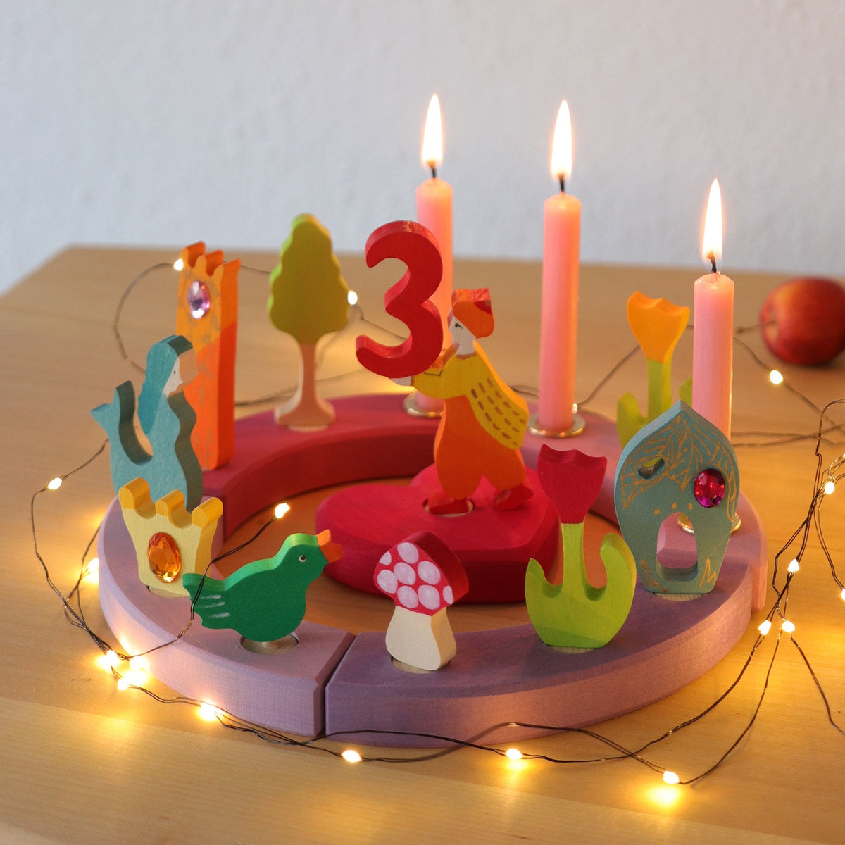 Grimm's - Kleine Feestdagenkrans Roze-Paars