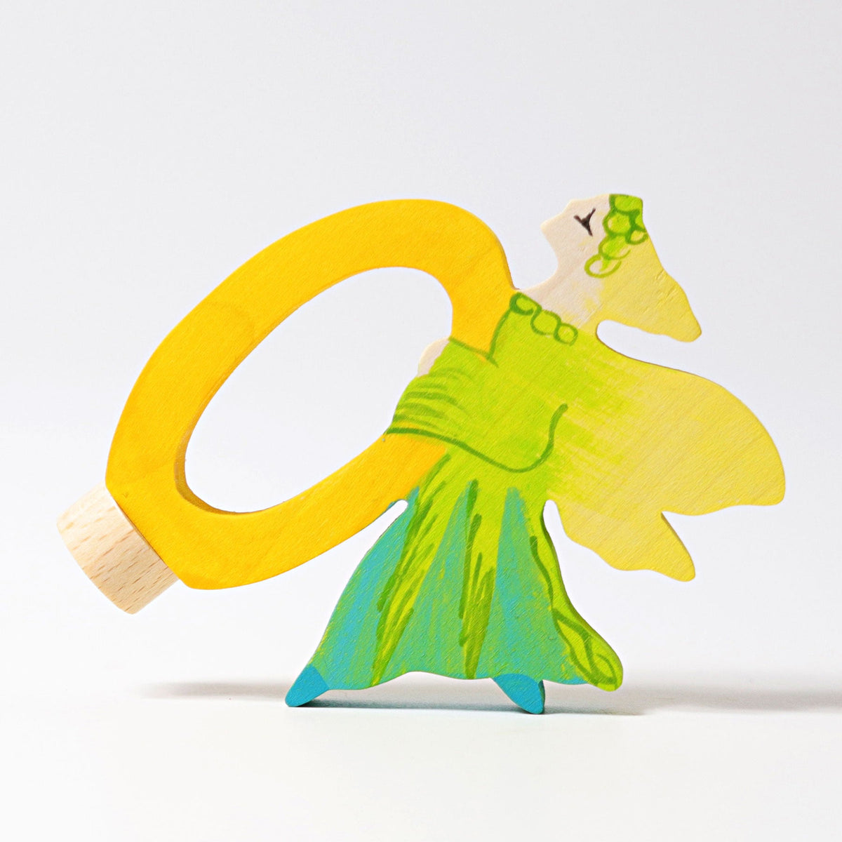 Grimm's - Sprookjesfiguur cijfer 0 met de hand beschilderd esdoornhout