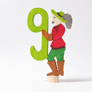 Grimm's - Sprookjesfiguur cijfer 9 – handbeschilderd esdoornhout