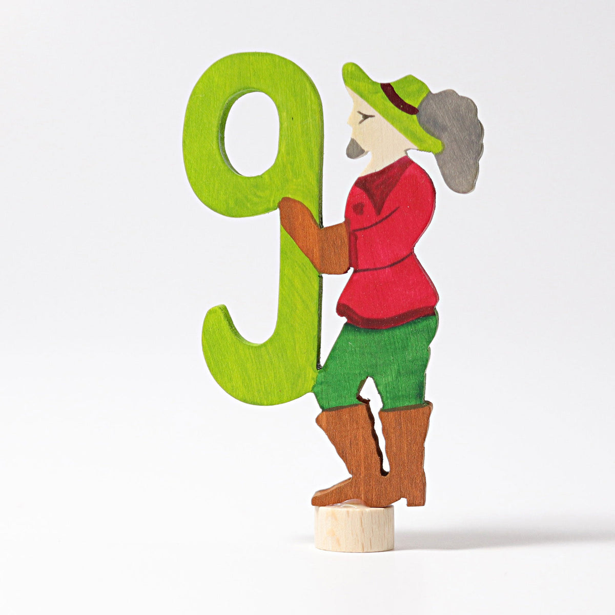 Grimm's - Sprookjesfiguur cijfer 9 – handbeschilderd esdoornhout