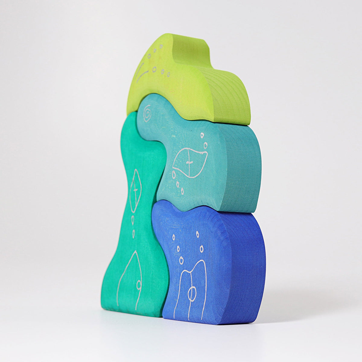 Grimm's - Casa Aqua – handbeschilderde bouwblokken
