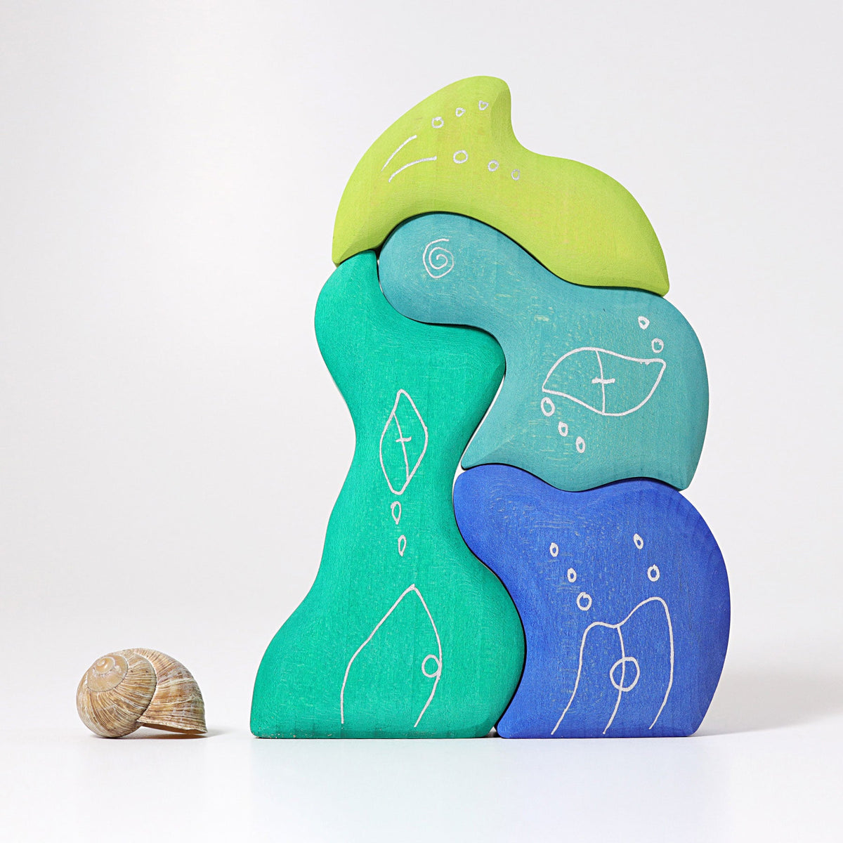 Grimm's - Casa Aqua – handbeschilderde bouwblokken