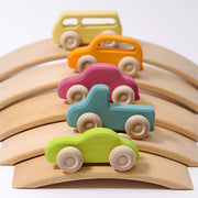 Grimm's - Houten Auto's Slimline – 5 stuks