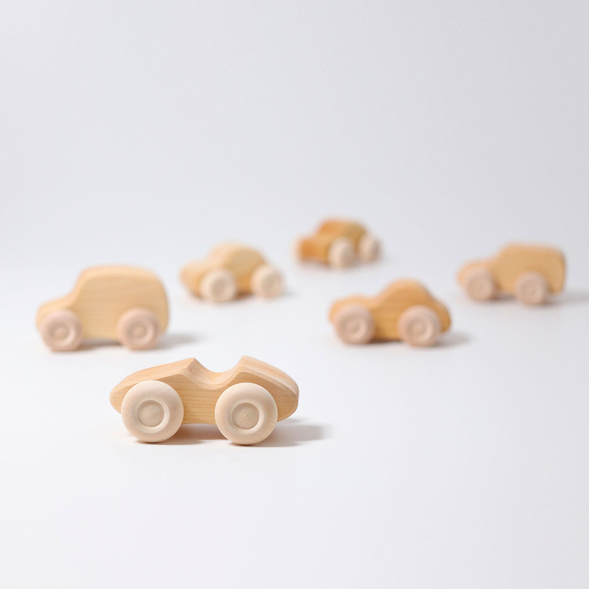 Grimm's - Houten auto's set van 6 stuks