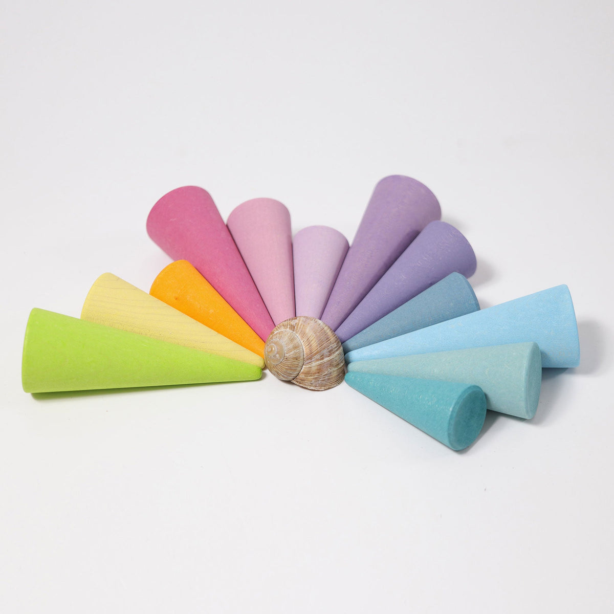 Grimm's - Pastel Regenboogbos – 12 esdoornhouten boomtoppen