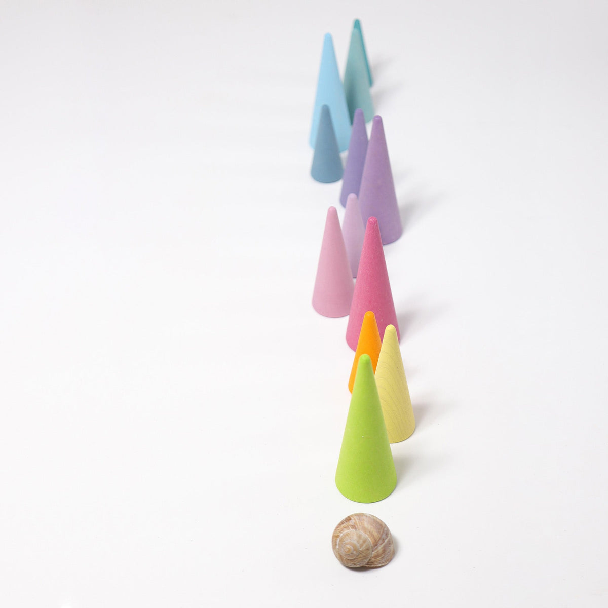 Grimm's - Pastel Regenboogbos – 12 esdoornhouten boomtoppen