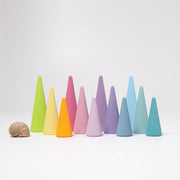 Grimm's - Pastel Regenboogbos – 12 esdoornhouten boomtoppen