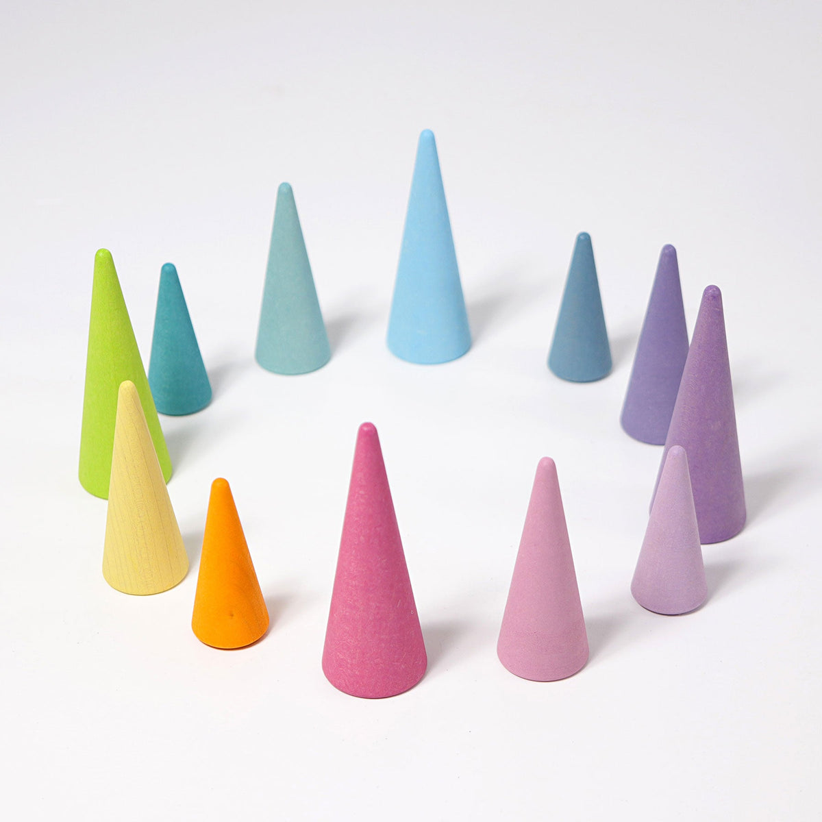 Grimm's - Pastel Regenboogbos – 12 esdoornhouten boomtoppen