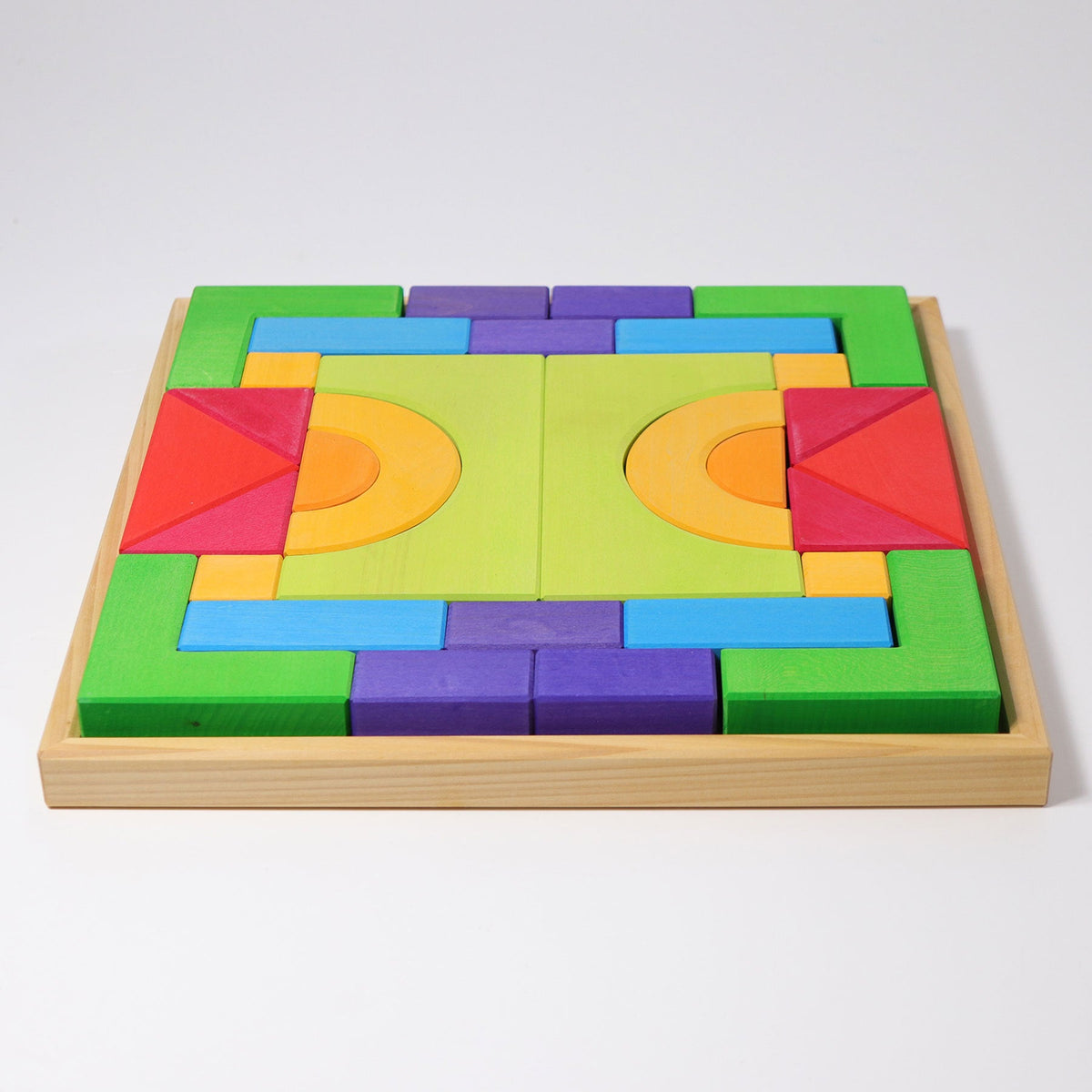Grimm's - Basis Bouwset 1 - 30 Grote Houten Blokken in Frame