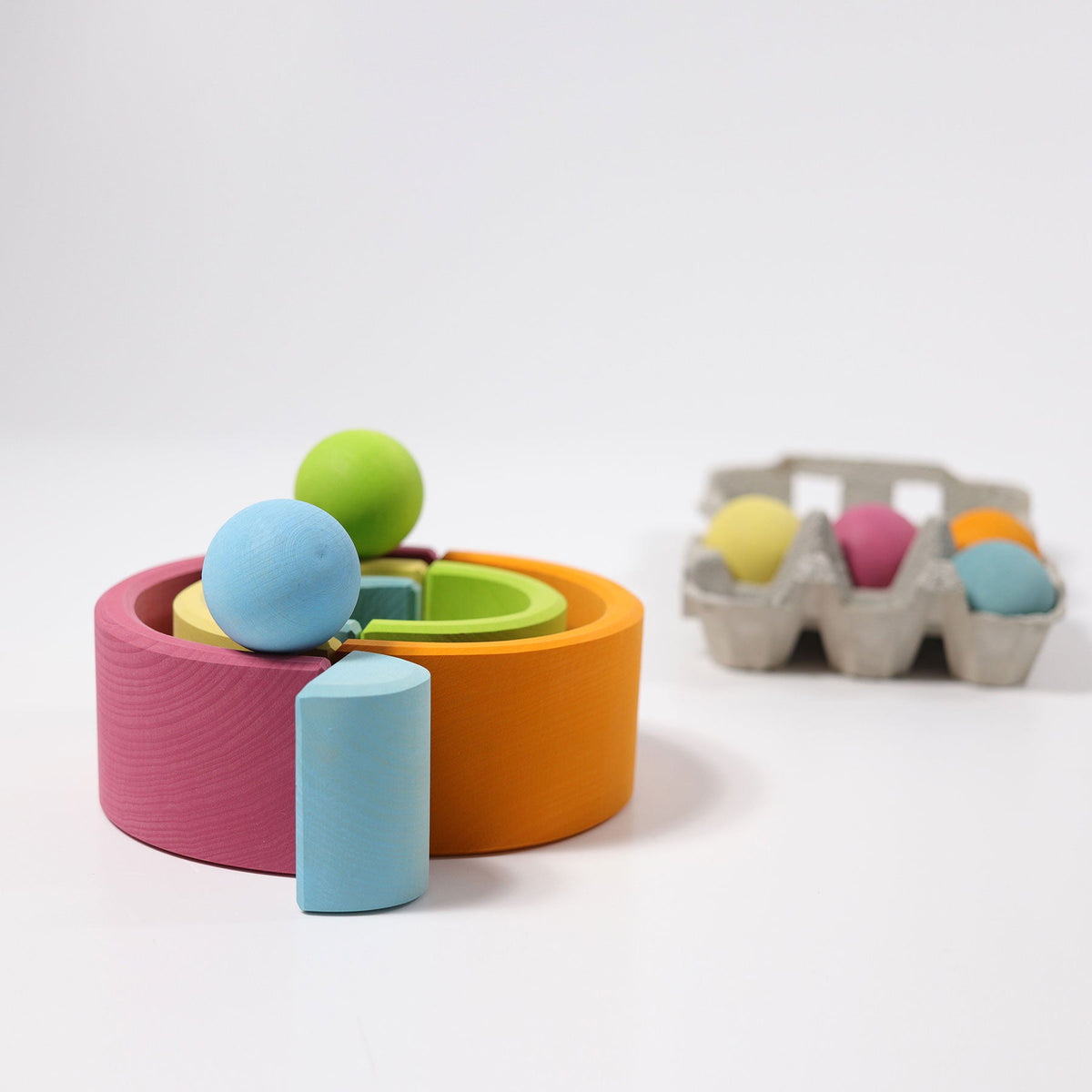Grimm's - Regenboog Pastel - 6-delig