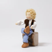 Grimm's - Buigpop Meneer Linde – flexibel stoffen popje 14 cm