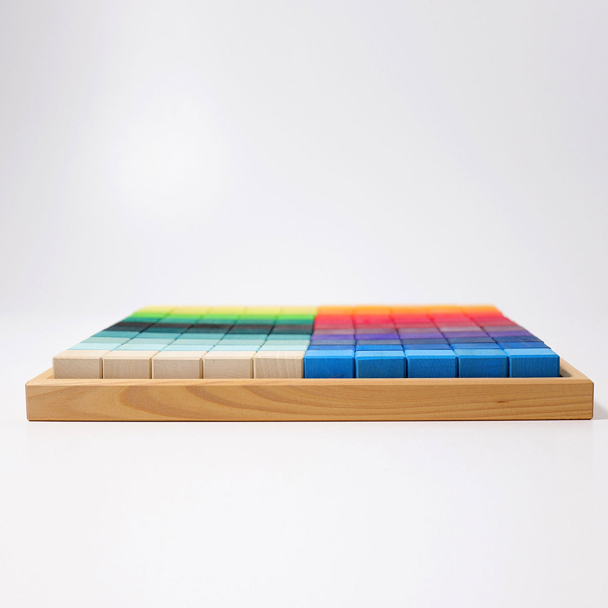 Grimm's - Groot Mozaïek – 100 bouwblokken in houten frame