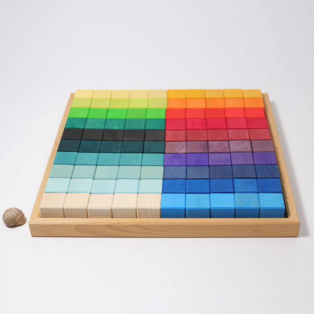 Grimm's - Groot Mozaïek – 100 bouwblokken in houten frame