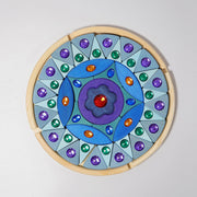 Grimm's - Klein Glitter Mandala – 44 houten blokjes en acryl steentjes