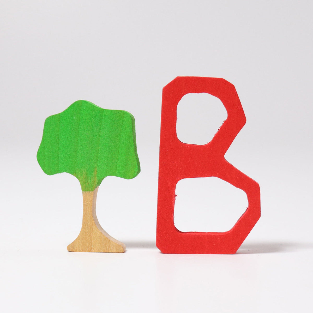 Grimm's - Houten letter B gekleurd lindehout 7,5 cm