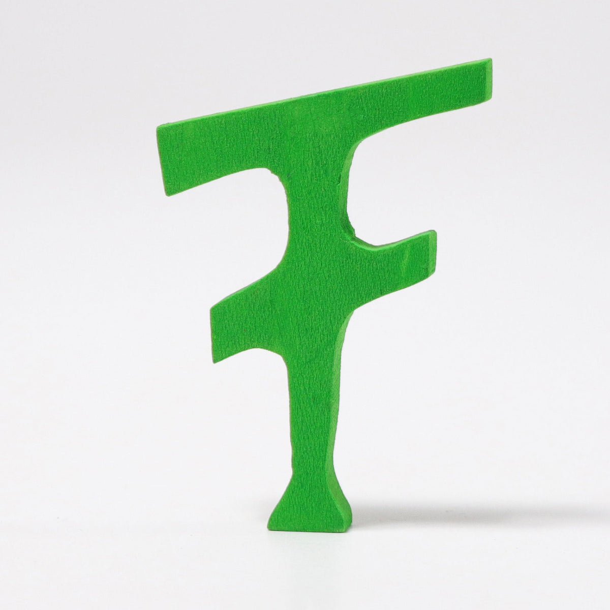 Grimm's - Houten letter F op standaard (antroposofisch gekleurd)
