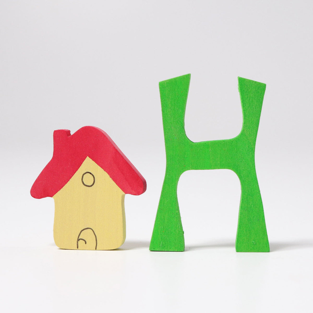 Grimm's - Houten letter H met antroposofische kleur