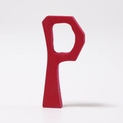 Grimm's - Houten Letter P – Gekleurd Lindenhout