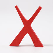 Grimm's - Houten letter X gekleurd - anthroposofisch