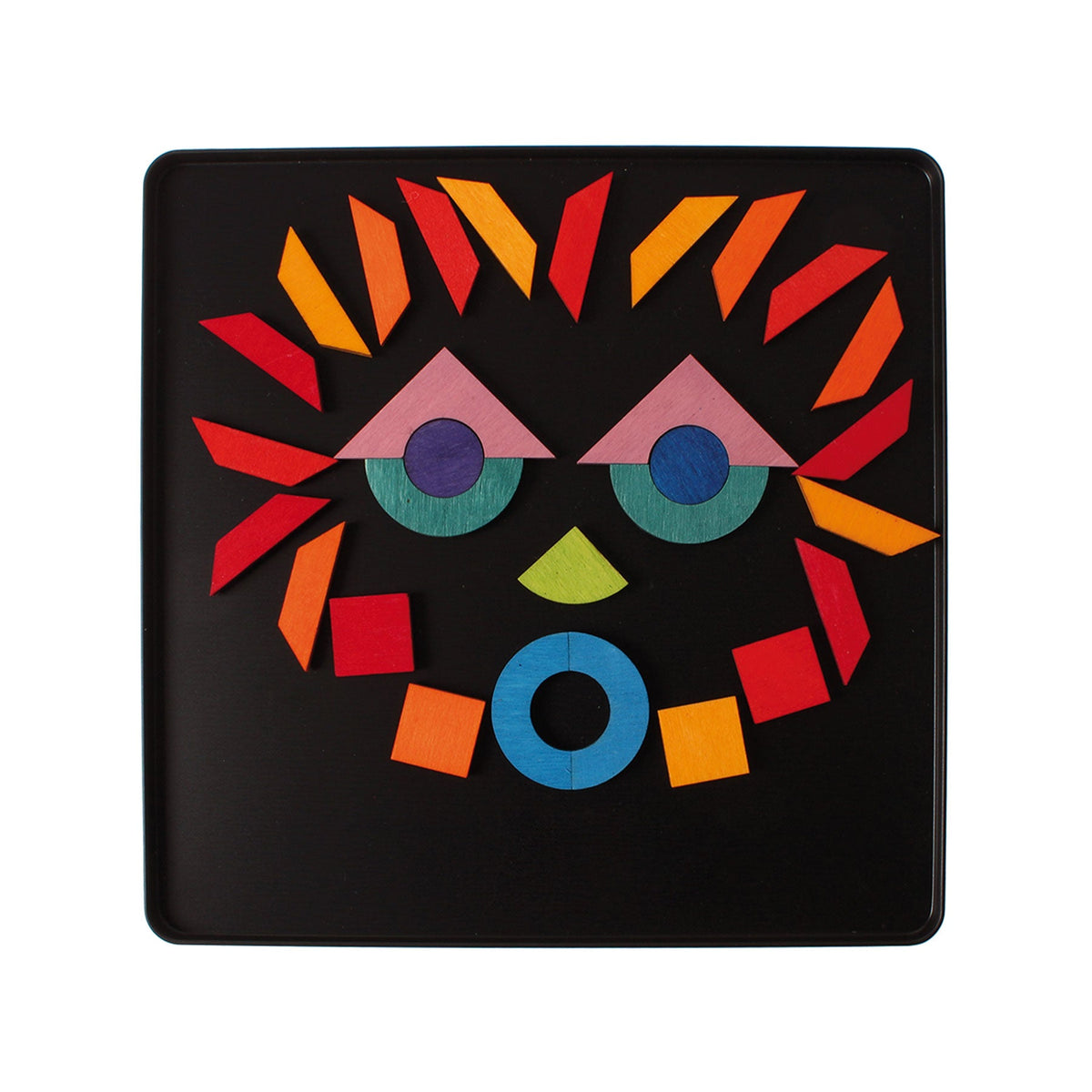 Grimm's - Magnetisch Puzzelspel Driehoek Vierkant Cirkel met Glitterstenen