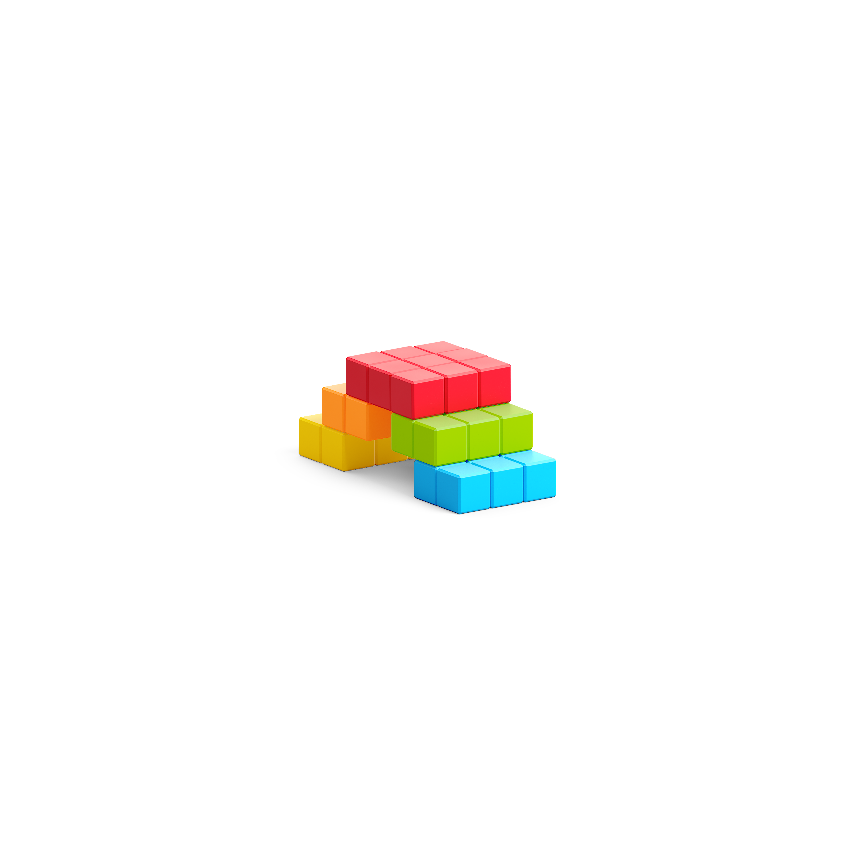 Pixio - Story serie Rainbow - 63 magneetblokjes