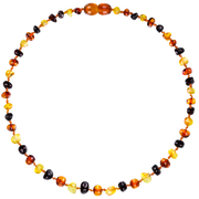 Barnsteen ketting volwassenen - multi 4-kleuren (45 cm)