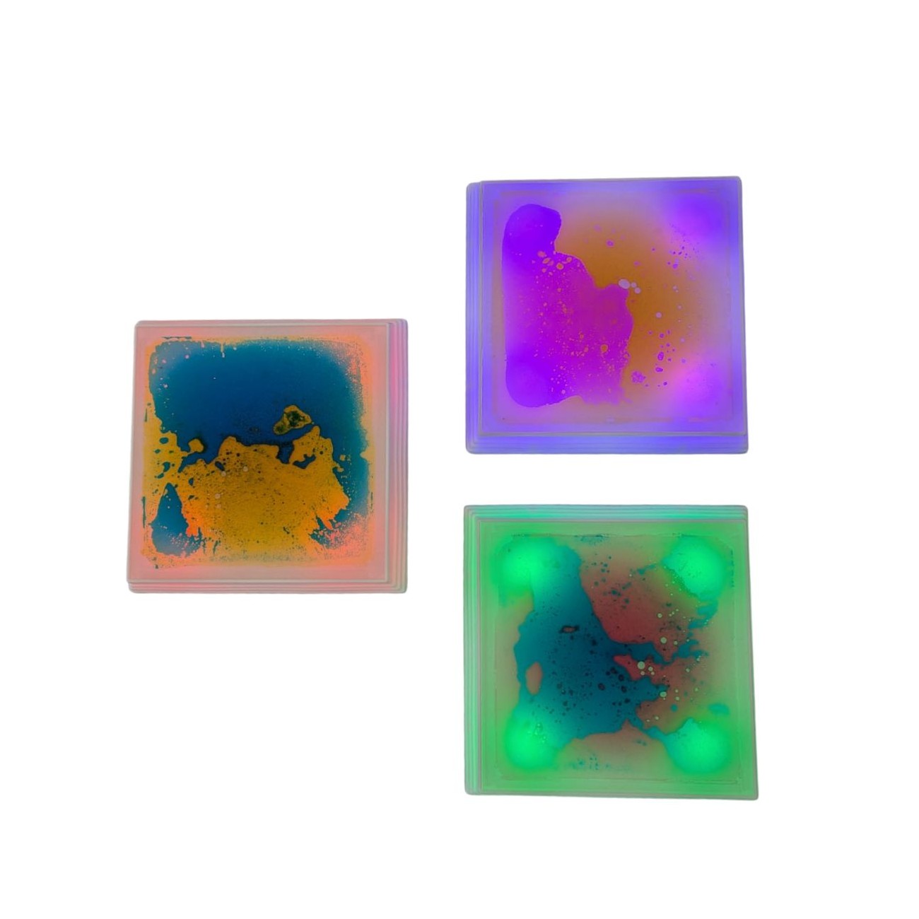 Amaya - 3 Lichtgevende Liquid Vloertegels Vierkant (30cm)