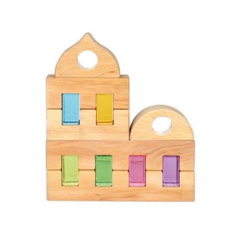 Bauspiel 12 XL Pastel Lucent Cubes Doorzichtige blokken