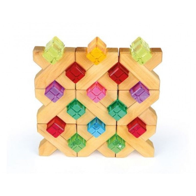 Bauspiel 24 XL Lucent Cubes Doorzichtige blokken