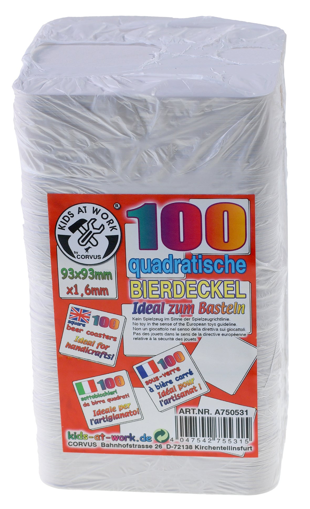 Kids At Work - Bierviltjes vierkant 100 stuks