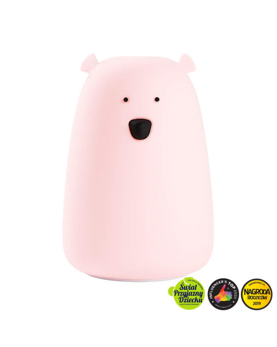 Rabbit & Friends - Grote Beer Siliconen Lamp - Roze