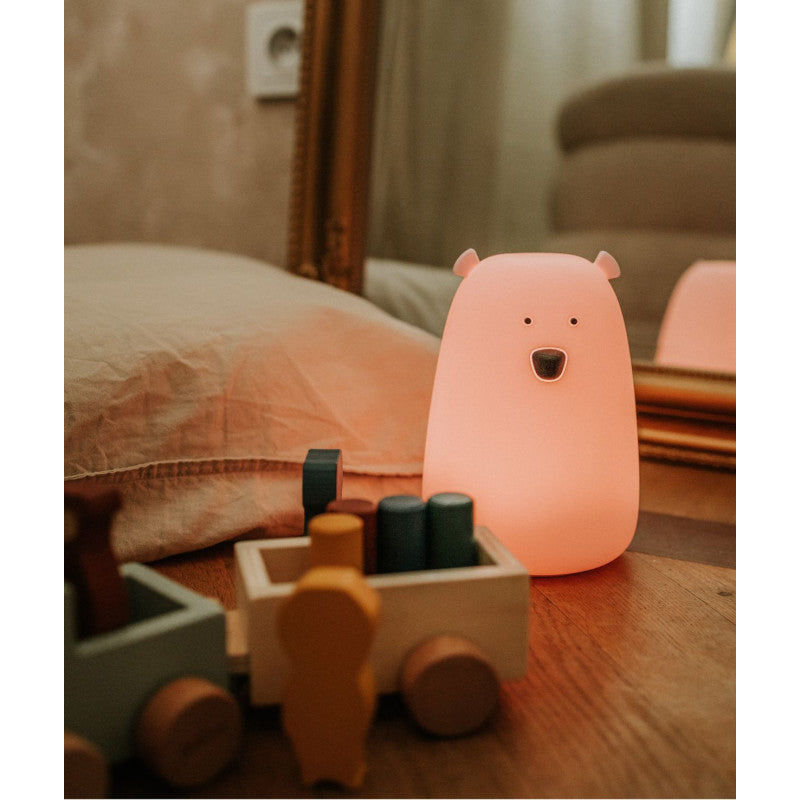 Rabbit & Friends - Grote Beer Siliconen Lamp - Roze