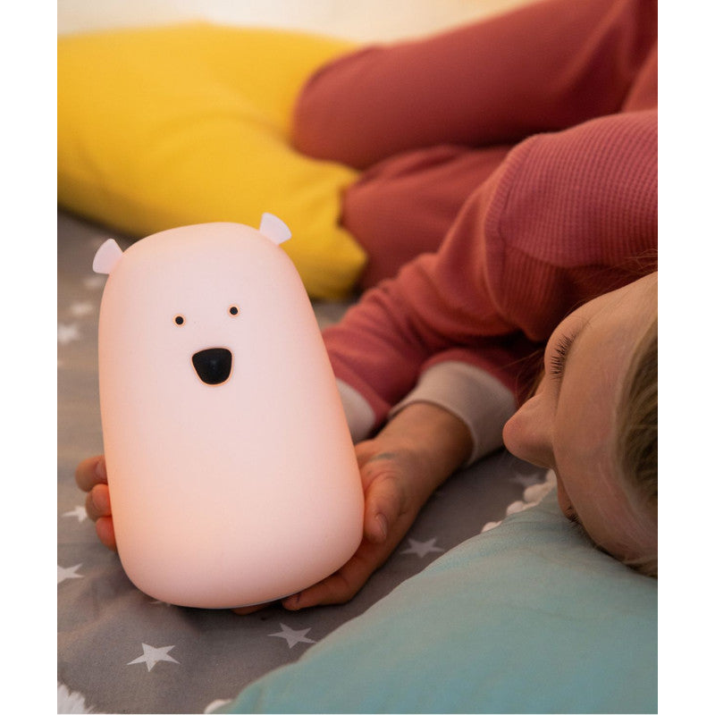 Rabbit & Friends - Grote Beer Siliconen Lamp - Roze