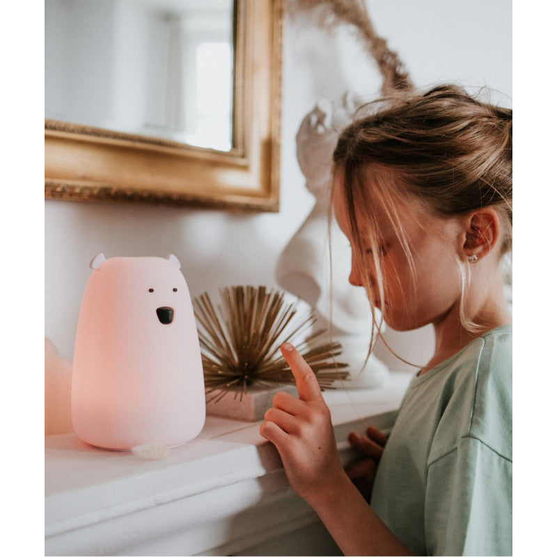 Rabbit & Friends - Grote Beer Siliconen Lamp - Roze